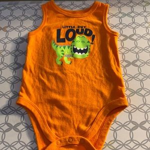 Orange & Green Onesie. Size 12 Months